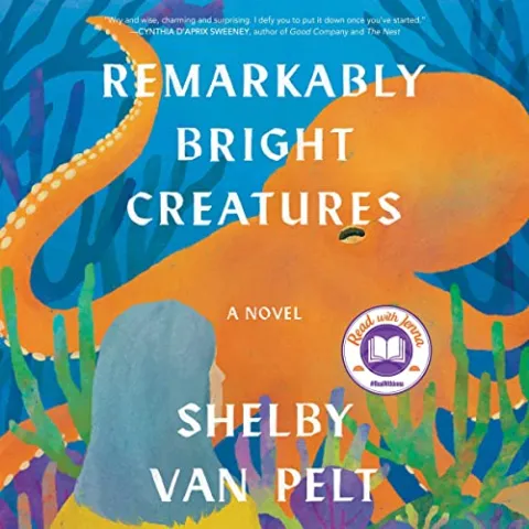 The audiobook cover of "Remarkably Bright Creatures"