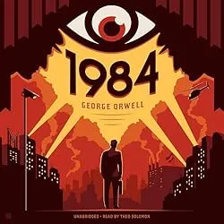 The audiobook cover of "1984"