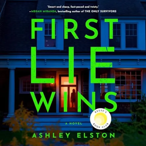 The audiobook cover for "First Lie Wins"