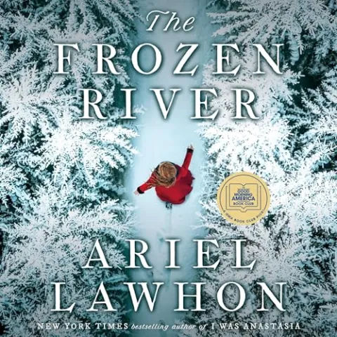 The audiobook cover for "The Frozen River" 
