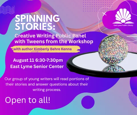 Teens who participated in last week's creative writing workshop will share portions of their work and answer questions about their writing process. Open to the public.
