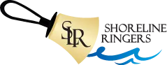 The logo for the Shoreline Ringers featuring a handbell. 