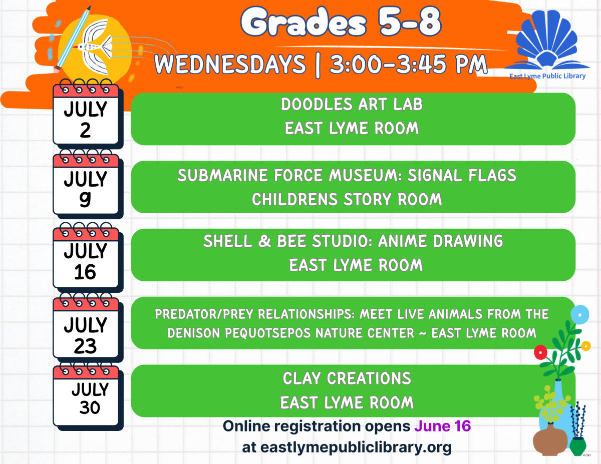A calendar of events for tweens and teens in grades 5-8. 