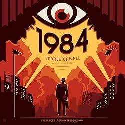 The audiobook cover of "1984"